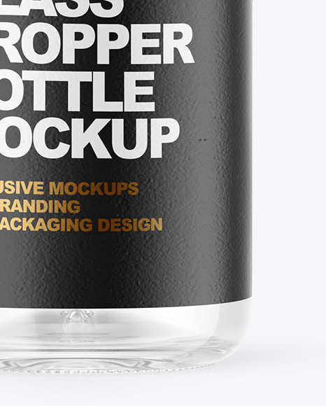 Clear Glass Dropper Bottle Mockup