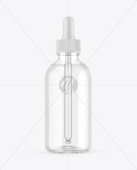 Clear Glass Dropper Bottle Mockup