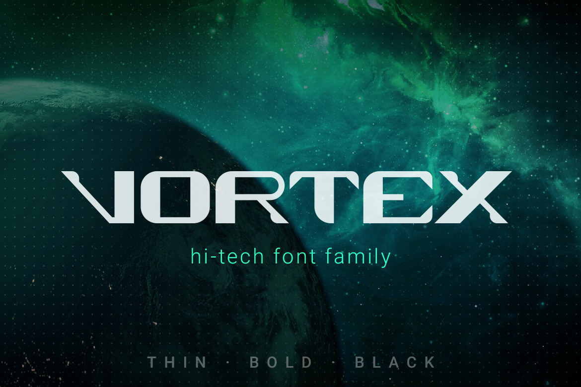 Vortex Digital Technology Font