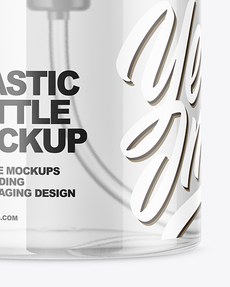 Clear Plastic Bottle Mockup