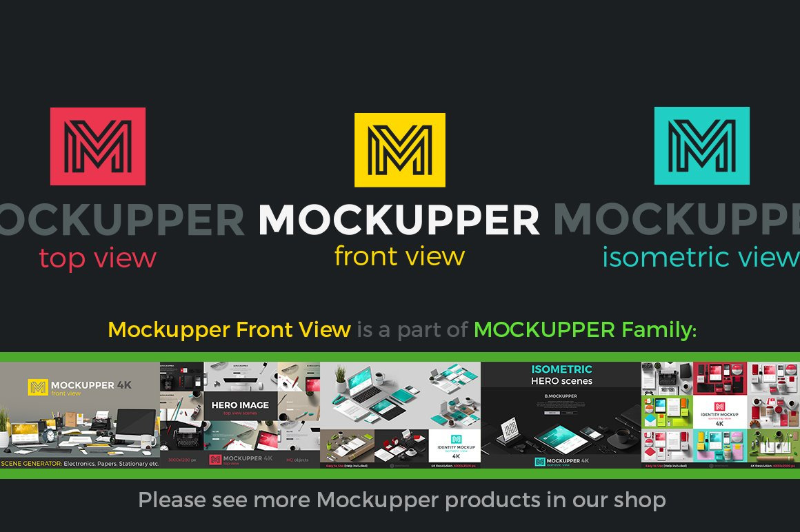 Mockupper scene generator FRONT view Mockupper scene generator FRONT view