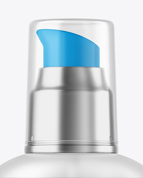 Frosted Cosmetic Bottle with Pump Mockup