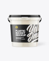 Plastic Bucket with Coconut Oil Mockup