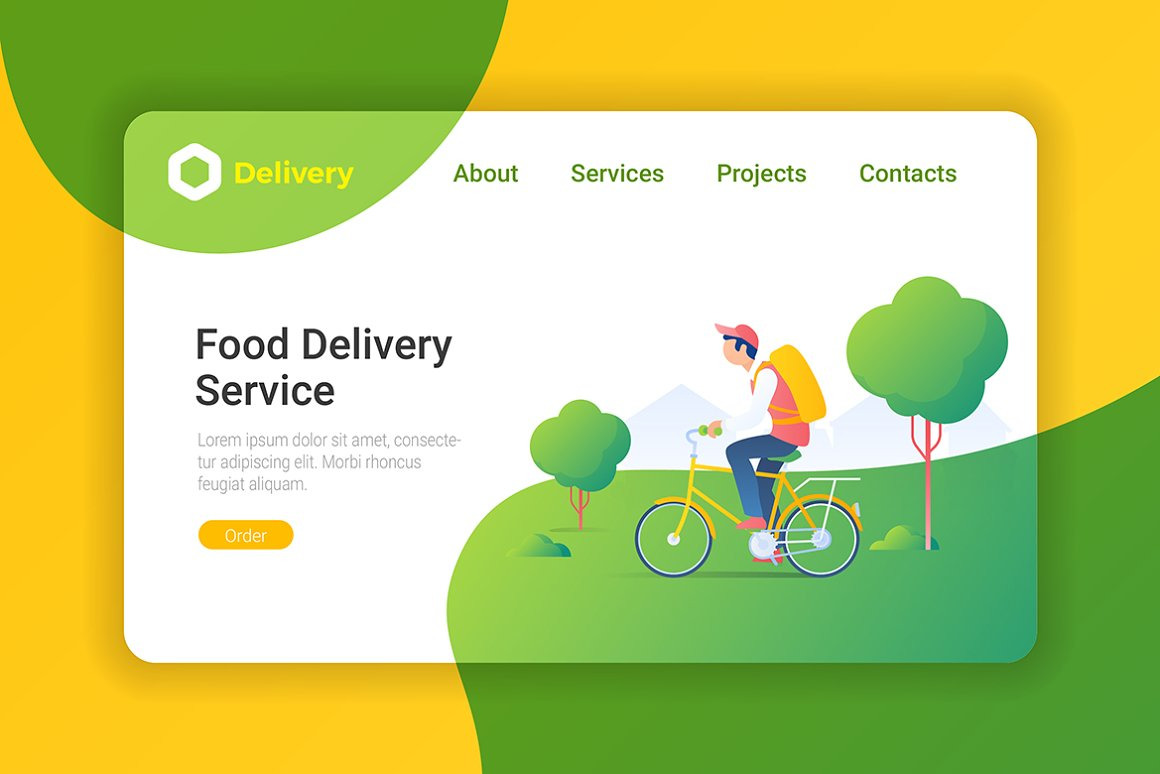 Delivery Cargo Flat Design Vector Templates