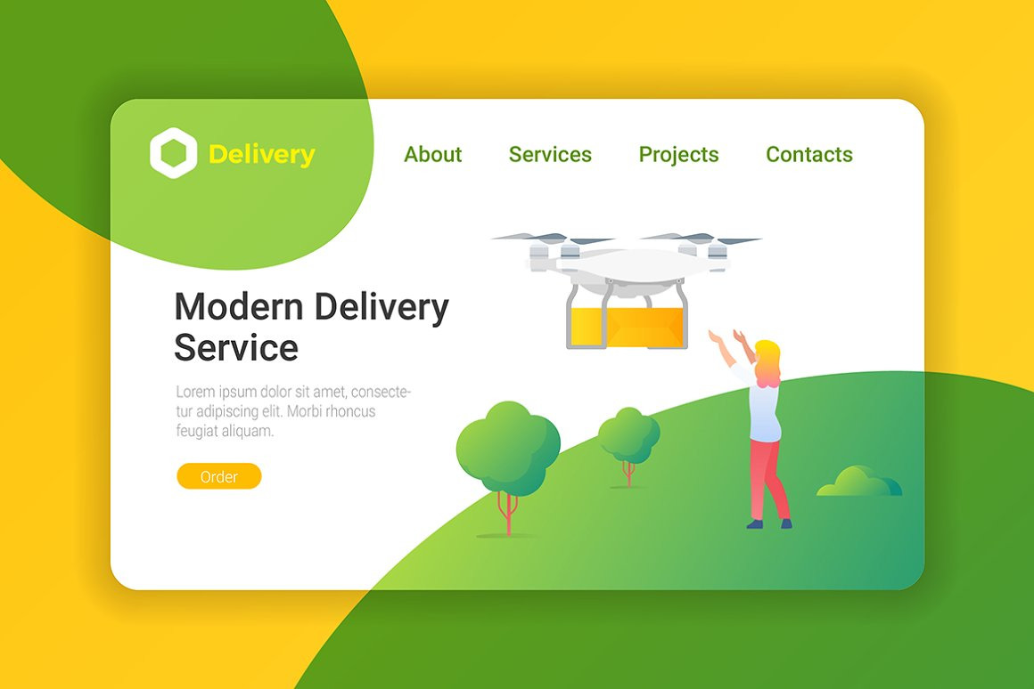 Delivery Cargo Flat Design Vector Templates Delivery Cargo Flat Design Vector Templates