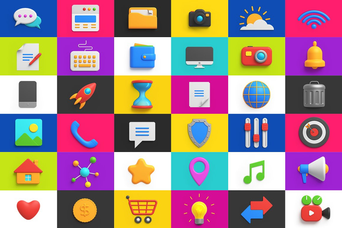 Icons 3D Universal Pack