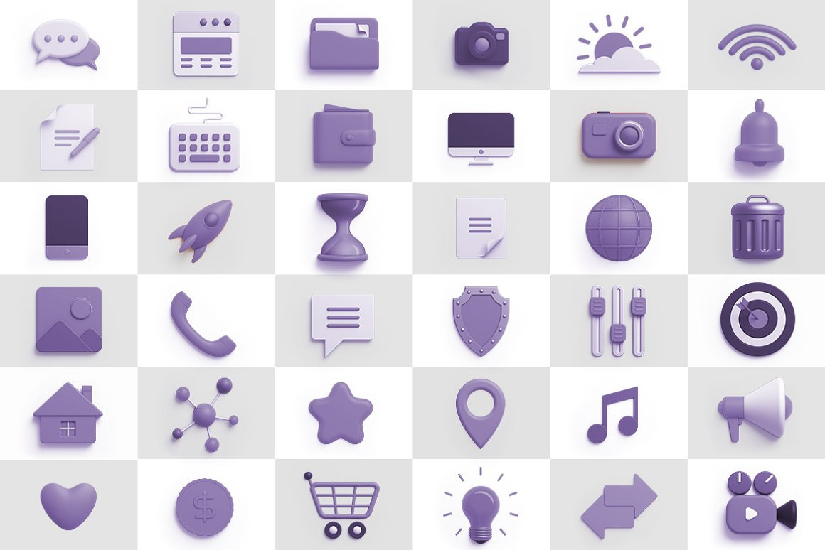 Icons 3D Universal Pack