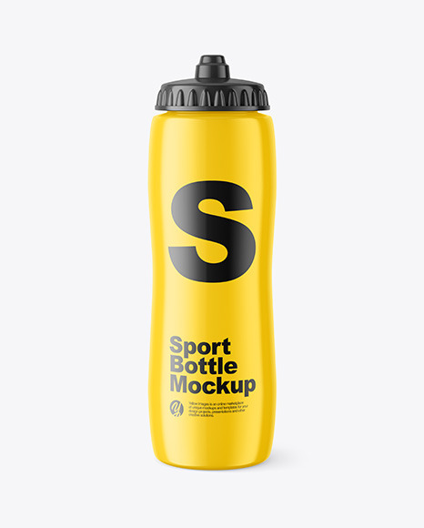 Glossy Sport Bottle Mockup - Sport bottle mockup