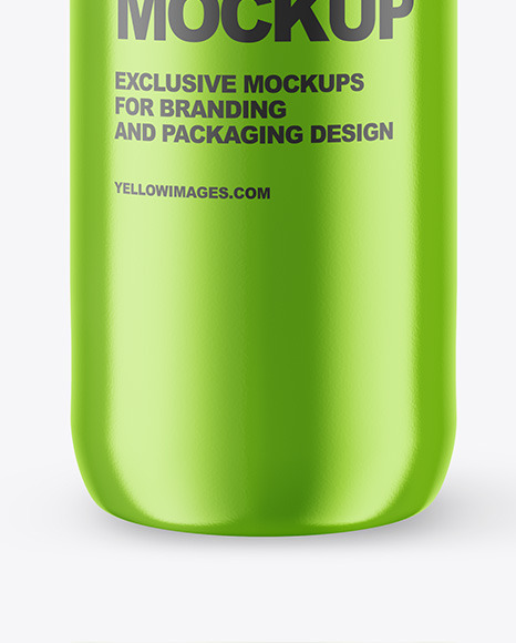 Metallic Sport Bottle Mockup