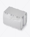 6 Pack Glossy Dairy Bottle Mockup - Halfside View (High Angle)