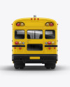 School Bus Mockup - Back View