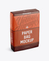 Paper Bag Mockup - Halfside View (High-Angle Shot)