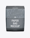 Paper Bag Mockup - Front View (High-Angle Shot)