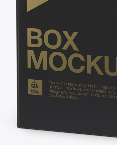 Paper Box Mockup - Halfside View (High-Angle)