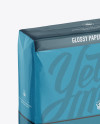 Glossy Paper Bag Mockup - Halfside View (High-Angle Shot)