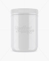 Glossy Protein Jar Mockup