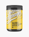 Glossy Protein Jar Mockup