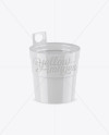 Glossy Cheese Bucket Mockup (High-Angle Shot)