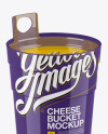 Glossy Cheese Bucket Mockup (High-Angle Shot)