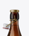 Amber Glass Bottle With Clamp Lid Mockup