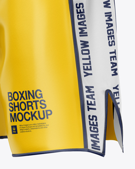 Two Panel Boxing Shorts Mockup - Halfside View