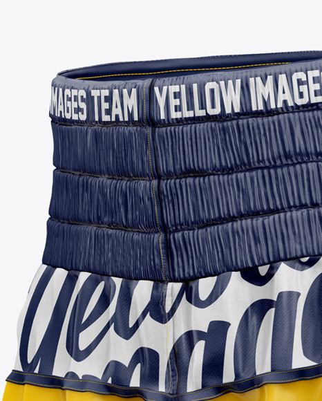 Two Panel Boxing Shorts Mockup - Halfside View