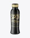 Glossy Bottle With Drink Mockup (High-Angle Shot)