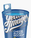 Matte Cheese Bucket Mockup (High-Angle Shot)