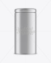 Metallic Storage Jar Mockup - Front View