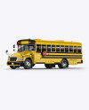 School Bus Mockup - Half Side View