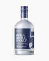 Frosted Vodka Bottle with Shrink Band Mockup Frosted Vodka Bottle with Shrink Band Mockup