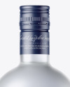 Frosted Vodka Bottle with Shrink Band Mockup Frosted Vodka Bottle with Shrink Band Mockup