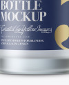 Frosted Vodka Bottle with Shrink Band Mockup Frosted Vodka Bottle with Shrink Band Mockup