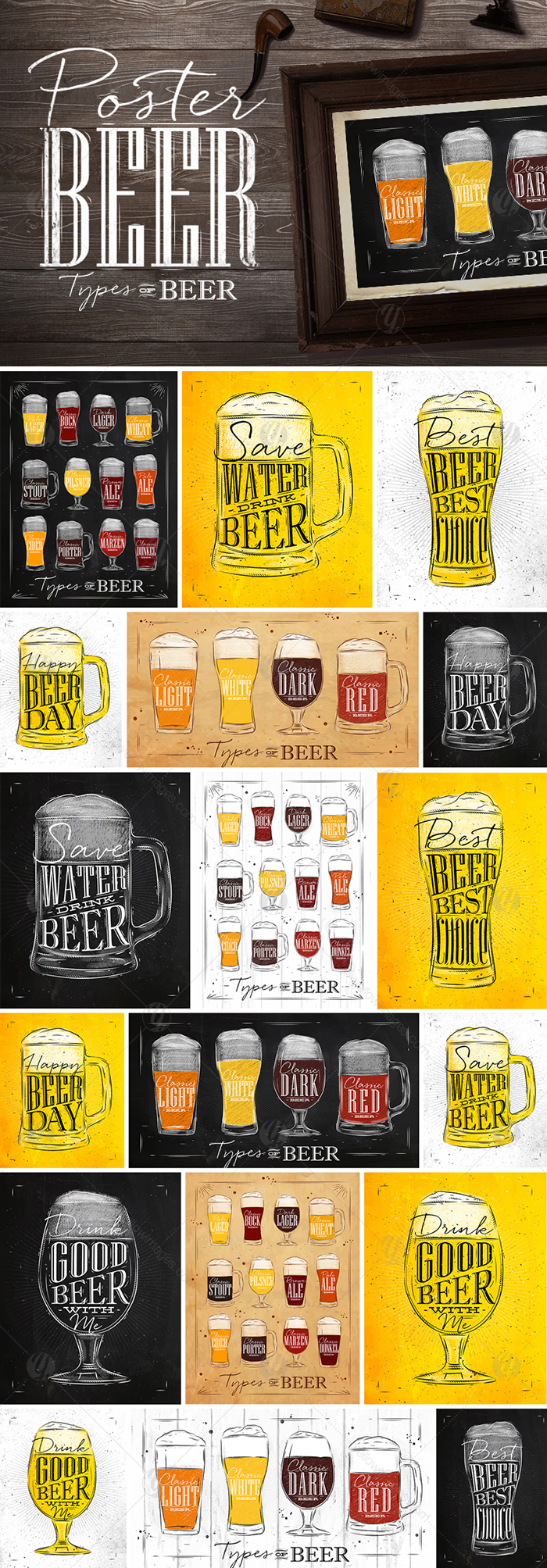 Set Poster Beer Set Poster Beer