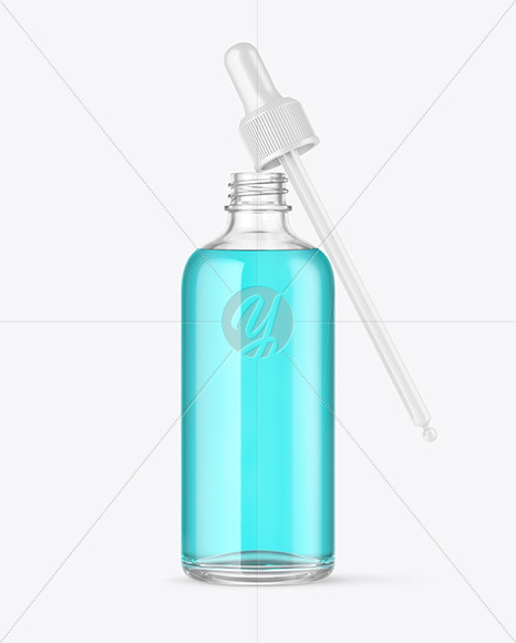 Clear Glass Dropper Bottle Mockup