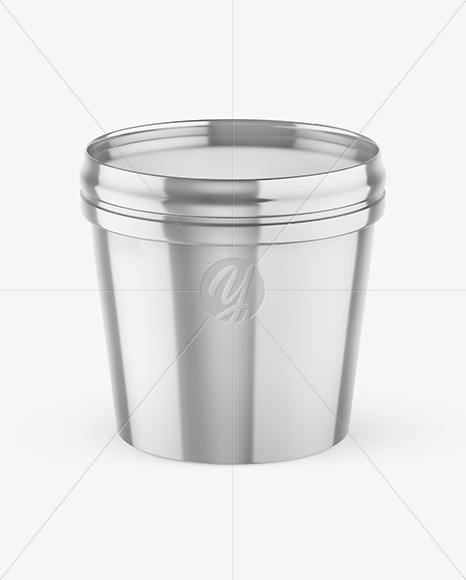 Metallic Ice Cream Cup Mockup