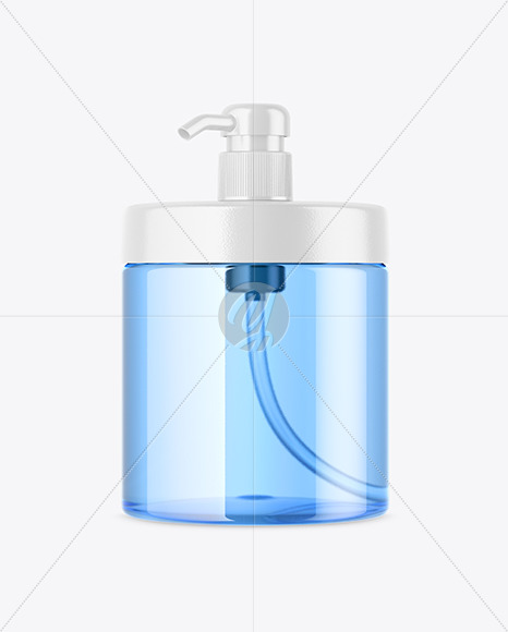 Blue Plastic Bottle Mockup