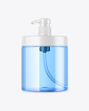 Blue Plastic Bottle Mockup