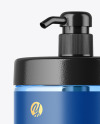 Blue Plastic Bottle Mockup