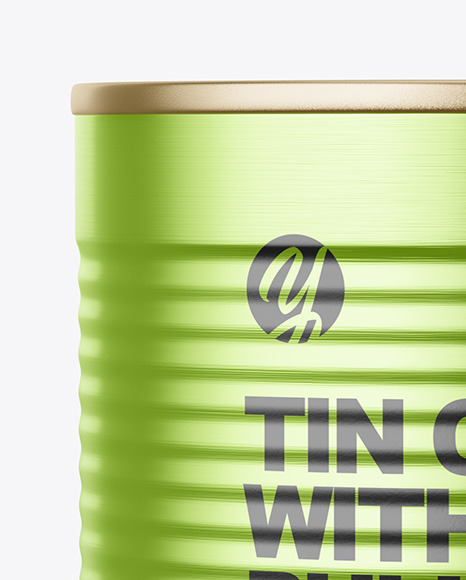 Tin Can With Pull Tab Mockup