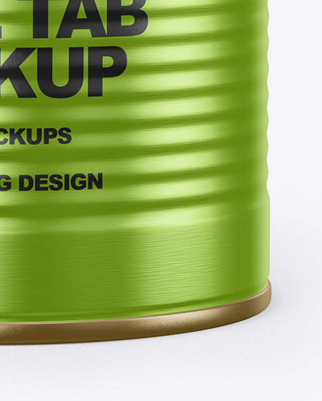 Tin Can With Pull Tab Mockup