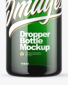 Green Glass Dropper Bottle Mockup