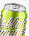 Glossy Metallic Drink Cans Mockup