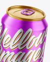 Glossy Metallic Drink Cans Mockup