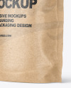 Kraft Paper Stand-up Pouch Mockup