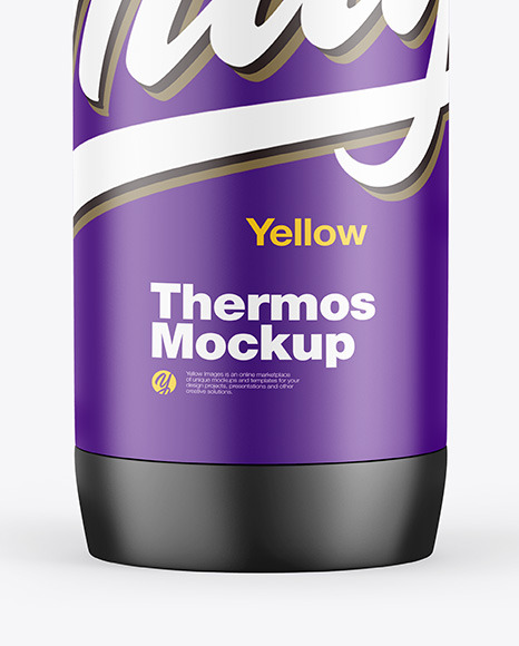 Matte Thermos Bottle Mockup