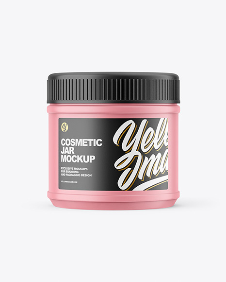 Matte Cosmetic Jar Mockup