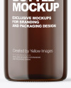 Amber Glass Bottle with Clamp Lid Mockup Amber Glass Bottle with Clamp Lid Mockup