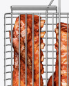 Portable Grilling Basket w/ Meat Mockup