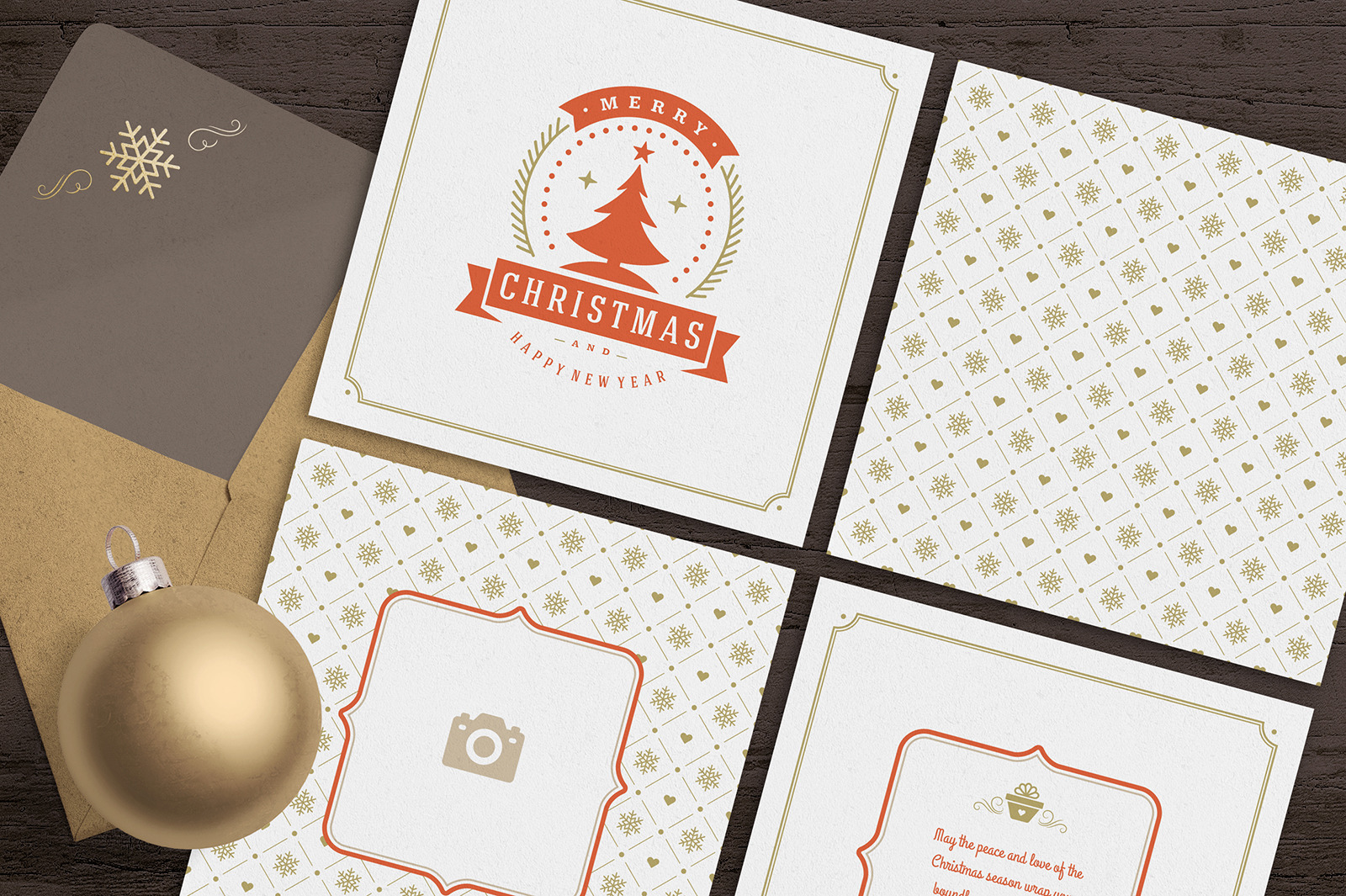 5 Christmas Greeting Cards 5 Christmas Greeting Cards